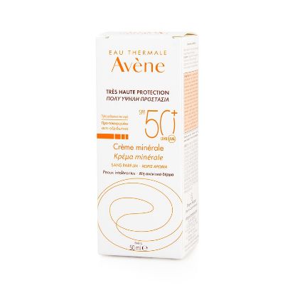Picture of Avene Eau Thermale Creme Minerale SPF50+ Αντιηλιακή Κρέμα Προσώπου για το μη ανεκτικό & ευαισθητοποιημένο δέρμα, χωρίς Άρωμα, 50ml