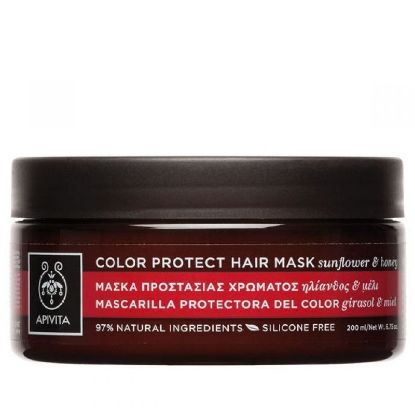 Εικόνα της APIVITA COLOUR HAIR MASK 200ML. Μάσκα Προστασίας Χρώματος με Πρωτεΐνες Κινόα & Μέλι, 200ml
