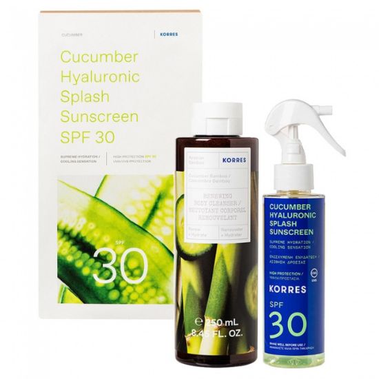 Εικόνα της KORRES HYAL. SPLASH SPF30 150ML+CUCUMBER BAMBOO SHOWER GEL 250ML