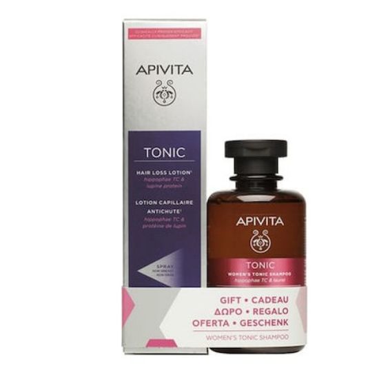 Εικόνα της APIVITA WOMAN TONIC SHAMPOO & HAIR LOSS LOTION    Apivita Πακέτο Προσφοράς Women's Tonic με Hair Loss Lotion Κατά της Τριχόπτωσης, 150ml & Δώρο Τονωτικό Σαμπουάν για Γυναίκες, 250ml