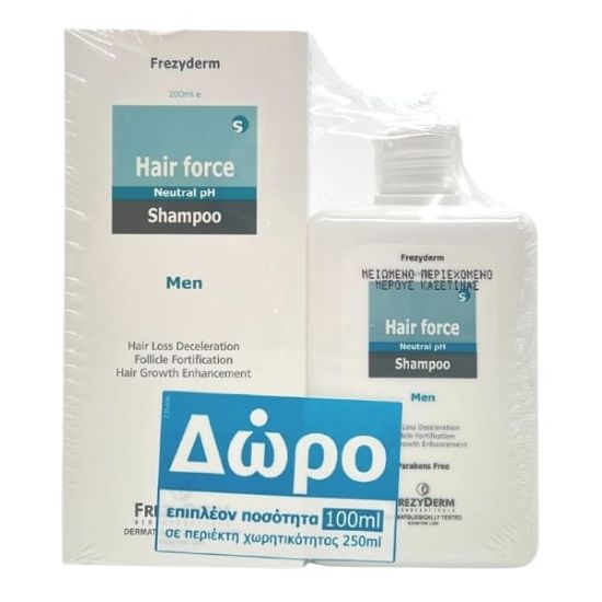 Εικόνα της FREZYDERM HAIR FORCE SH.MEN 200ML & ΔΩΡΟ 100ML