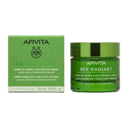 Εικόνα της APIVITA BEE RADIANT PEONIA RICH CREAM 50ML   Apivita Bee Radiant Κρέμα Με Λευκή Παιώνια Καί Πρόπολη Για Σημάδια Γήρανσης Καί Ξεκούραστη Όψη Πλόυσιας Υφής 50ml