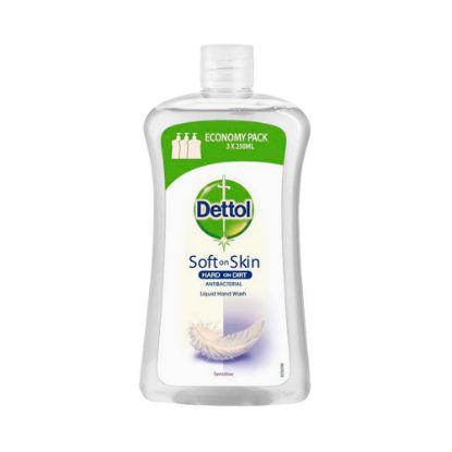Εικόνα της  DETTOL SOFT ON SKIN SOAP 750ML   Dettol Ανταλλακτικό Υγρό Κρεμοσάπουνο για Ευαίσθητες Επιδερμίδες, 750ml