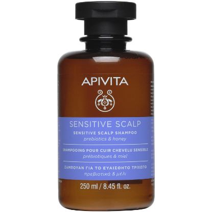 Εικόνα της APIVITA SENSITIVE SCALP SHAMPOO LAVANDE+MIEL 250ML     Apivita Sensitive Scalp Shampoo Σαμπουάν για το Ευαίσθητο Τριχωτό με Πρεβιοτικά & Μέλι 250ml