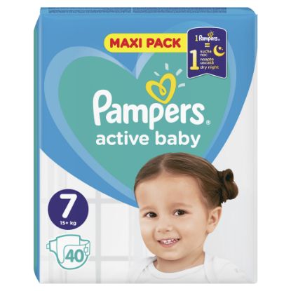 Εικόνα της PAMPERS ACTIVE BABY 7 (15+KG) 40TEM