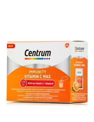 Εικόνα της CENTRUM IMMUNITY VIT C MAX 14SACS  Centrum Immunity Vitamin C Max 1000mg + Vitamin D X 14 Φακελίσκοι