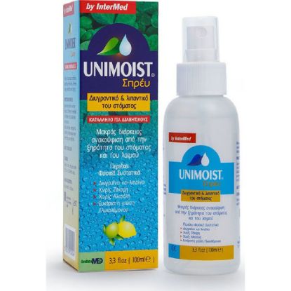 Picture of INTERMED UNIMOIST SPRAY 100ML  Intermed Unimoist Spray 100ml - Καθημερινή ανακούφιση της ξηροστομίας