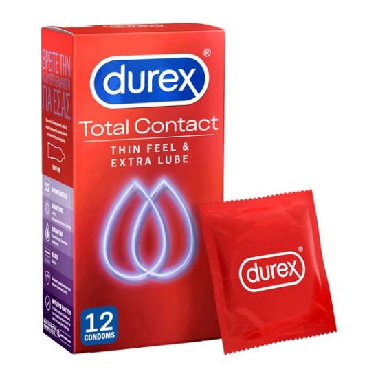 Εικόνα της DUREX  TOTAL CONTACT ΤΗΙΝ FEEL & EXTRA LUBE 12CON. ΕΞΑΙΡΕΤΙΚΑ ΛΕΠΤΑ ΜΕ ΕΠΙΠΛΕΟΝ ΛΙΠΑΝΣΗ 12Τ