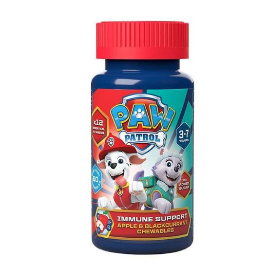 Εικόνα της PAW IMMUNE SUPPORT 60CHEW.  Health Fuel – Paw Patrol Ανοσολογική Υποστήριξη Μήλο – Φραγκοστάφυλο 3-7ετών 60 Μασώμενα δισκία