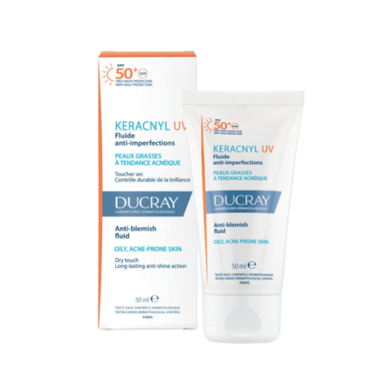 Εικόνα της DUCRAY KERACNYL UV FLUIDE ANTI-IMPERFECTIONS SPF50+, ΑΝΤΗΛΙΑΚΗ ΛΕΠΤΟΡΕΥΣΤΗ ΚΡΕΜΑ ΓΙΑ ΔΕΡΜΑΤΑ ΛΙΠΑΡΑ ΜΕ ΑΚΜΗ, 50ML