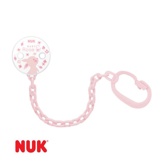 Εικόνα της NUK ΑΛΥΣΙΔΑ BABY ROSE 1ΤΕΜ   10.750.591 Nuk Αλυσίδα Πιπίλας Rose, 0 - 36 Μηνών, Ροζ Κουνελάκι 1τμχ