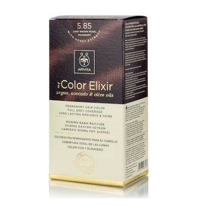 Εικόνα της APIVITA MY COLOR  ELIXIR KIT N 5.85   Apivita My Color Elixir kit Μόνιμη Βαφή Μαλλιών 5.85 ΚΑΣΤΑΝΟ ΑΝΟΙΧΤΟ ΠΕΡΛΕ ΜΑΟΝΙ
