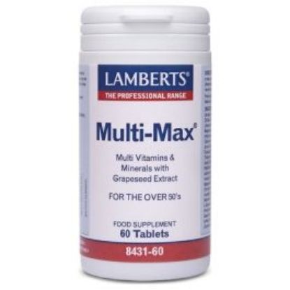 Εικόνα της LAMBERTS MULTI MAX ΠΟΛΥΒΙΤΑΜΙΝΗ & ΜΕΤΑΛΛΑ ΓΙΑ ΑΤΟΜΑ ΑΝΩ ΤΩΝ 50 ΕΤΩΝ 60TABS.