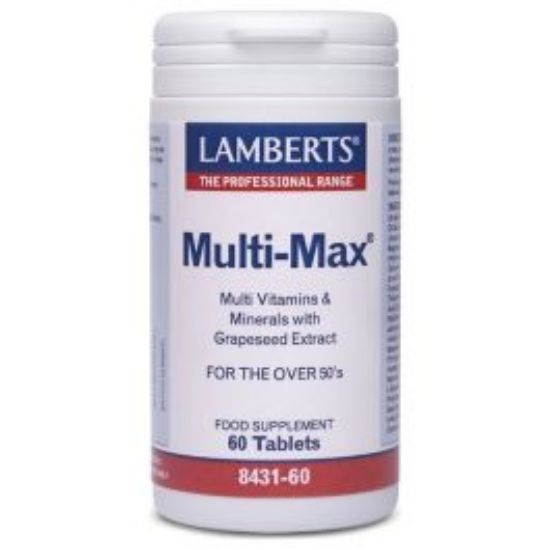 Εικόνα της LAMBERTS MULTI MAX ΠΟΛΥΒΙΤΑΜΙΝΗ & ΜΕΤΑΛΛΑ ΓΙΑ ΑΤΟΜΑ ΑΝΩ ΤΩΝ 50 ΕΤΩΝ 60TABS.