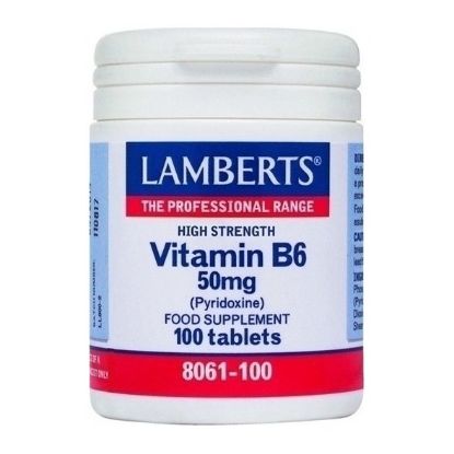 Εικόνα της LAMBERTS B6 50MG PYRIDOXINE ΣΥΜΠΛΗΡΩΜΑ ΔΙΑΤΡΟΦΗΣ ΓΙΑ ΤΙΣ ΓΥΝΑΙΚΕΣ, 100TABS.