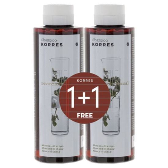 Εικόνα της KORRES SHAMPOO 1+1 ΔΩΡΟ ΑΛΟΗ-ΔΙΚΤΑΜΟ 2Χ250ML