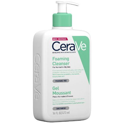 Εικόνα της CERAVE FOAMING CLEANSER 473ML  Cerave Foaming Cleanser Gel Καθαρισμού για Κανονικές έως Λιπαρές Επιδερμίδες, 473ml