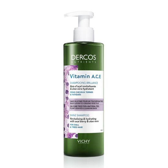 Εικόνα της VICHY DERCOS NUTRIENTS VITAMIN A.C.E. SHINE SHAMPOO FOR DULL & TIRED HAIR 250ML