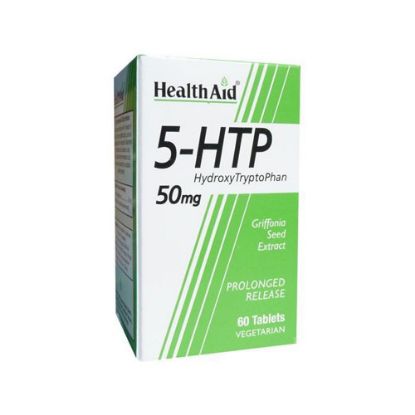 Εικόνα της HEALTH AID 5-HTP HYDROXYTRYPTOPHAN 50MG, 60 ΤΑΜΠΛΕΤΕΣ.
