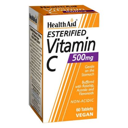 Εικόνα της HEALTH AID ESTERIFIED VITAMIN C 500MG, 60ΤΑΜΠΛΕΤΕΣ.   Health Aid Esterified Vitamin C 500mg Συμπλήρωμα Διατροφής Βιταμίνης C 60tabs