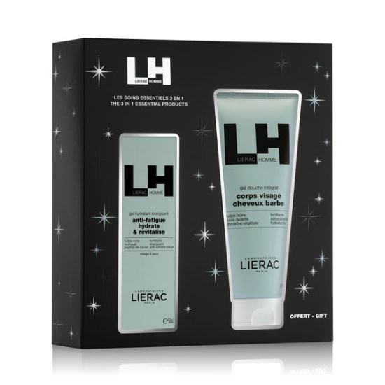 Εικόνα της LIERAC SET HOMME GEL HYDRATANT 50ML+GEL DOUCHE 3IN 1 200ML    Lierac Promo Homme με Ενυδατικό Gel 3 σε 1 για Τόνωση, 50ml & Δώρο Shower Gel, 200ml, 1σετ