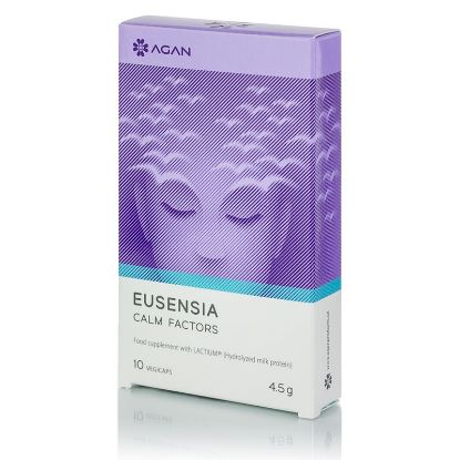 Εικόνα της AGAN EUSENSIA CALM FACTORS 10 VEGICAPS 4.5G - Για το Άγχος 10 Φυτικές Κάψουλες