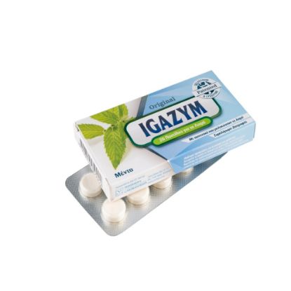 Picture of IGAZYM ORIGINAL ΜΕΝΤΑ 20ΤΑΒS 16G   Igazym Original Peppermint Παστίλιες για τον Λαιμό με Άρωμα Μέντα