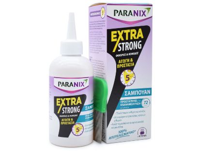 Εικόνα της PARANIX EXTRA STRONG SHAMPOO 200ML+KTENA- Αγωγή κατά των Φθειρών, 200ml