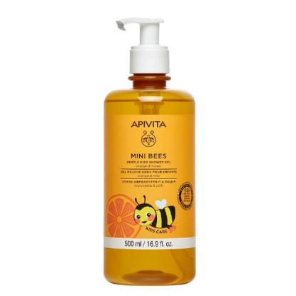 Εικόνα της APIVITA MINI BEES SHOWER GEL KIDS 500ML  Apivita Kids Mini Bees - Απαλό Αφρόλουτρο με Πορτοκάλι & Μέλι 500ml