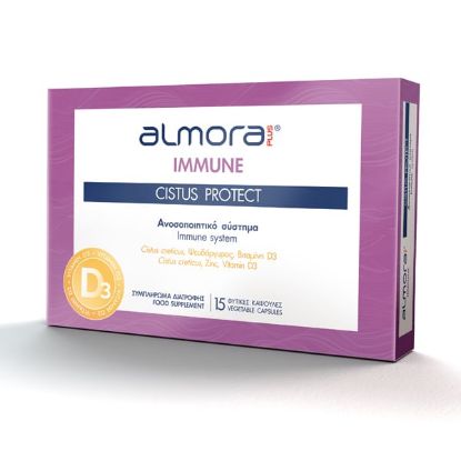 Picture of ALMORA IMMUNE CISTUS PROTECT 15CAPS     Almora Plus Immune Cistus Protect Συμπλήρωμα Διατροφής για ένα Ισχυρό & Θωρακισμένο Ανοσοποιητικό Σύστημα,15caps