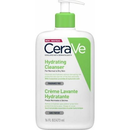 Εικόνα της CERAVE HYDRATING CLEANSER 473ML   Cerave Hydrating Cleanser Κρέμα Καθαρισμού για Κανονικό έως Ξηρό Δέρμα, 473ml