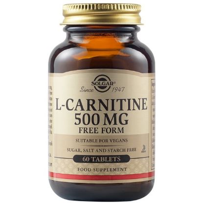 Εικόνα της SOLGAR  L-CARNITINE 500MG 60TABS - Συμπλήρωμα Διατροφής Καρνιτίνης για Αύξηση Ενέργειας, Αντοχής & Ενίσχυση του Μεταβολισμού - Ιδανικό για Αθλητές, 60tabs