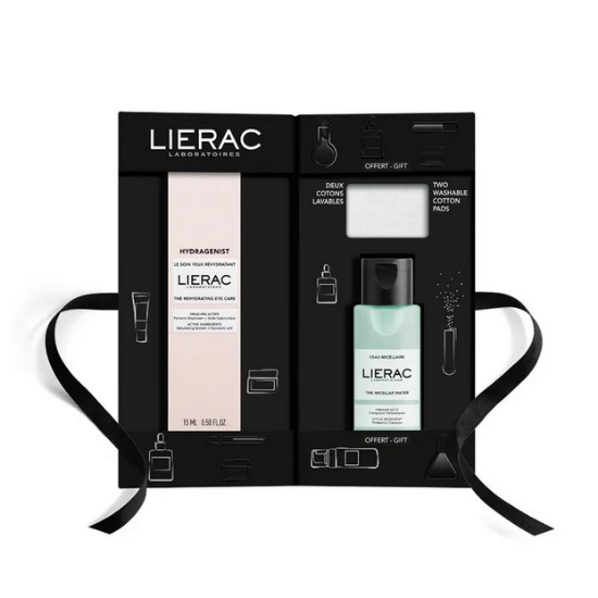 Picture of LIERAC PROMO HYDRAGENIST SOIN YEUX 15ML + MICELLAR WATER 15ML+ 2 COTTON PADS