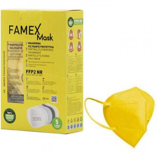 Picture of FAMEX ΜΑΣΚΕΣ ΕΝΗΛΙΚΩΝ FFP2 ΚΙΤΡΙΝΕΣ 10ΤΕΜ