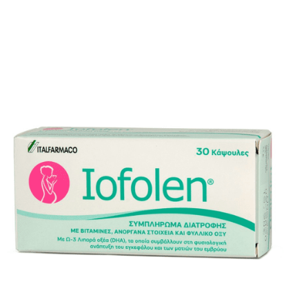 Εικόνα της Iofolen Συμπλήρωμα Διατροφής με Βιταμίνες, Ω-3 Λιπαρά Οξέα, Ανόργανα Στοιχεία & Φυλλικό Οξύ για την Περίοδο της Εγκυμοσύνης, 30 κάψουλες