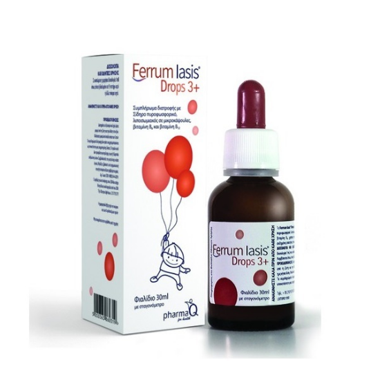 Εικόνα της FERRUM IASIS DROPS 3+ 30ML   PharmaQ Ferrum Iasis Drops 3+, Συμπλήρωμα Διατροφής Σιδήρου, 30ml