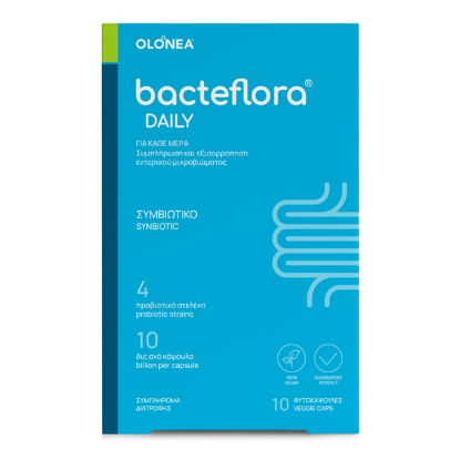 Εικόνα της BACTEFLORA DAILY 10CAPS  BacteFlora Προβιοτικό & Πρεβιοτικό Συμπλήρωμα Διατροφής, 10 vcaps