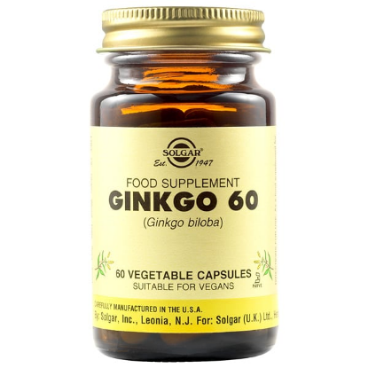 Εικόνα της SOLGAR GINKGO 60CAPS - Συμπλήρωμα Διατροφής για Τόνωση & Ενίσχυση Μνήμης - Ιδανικό για Περιπτώσεις Γεροντικής Άνοιας, 60veg.caps