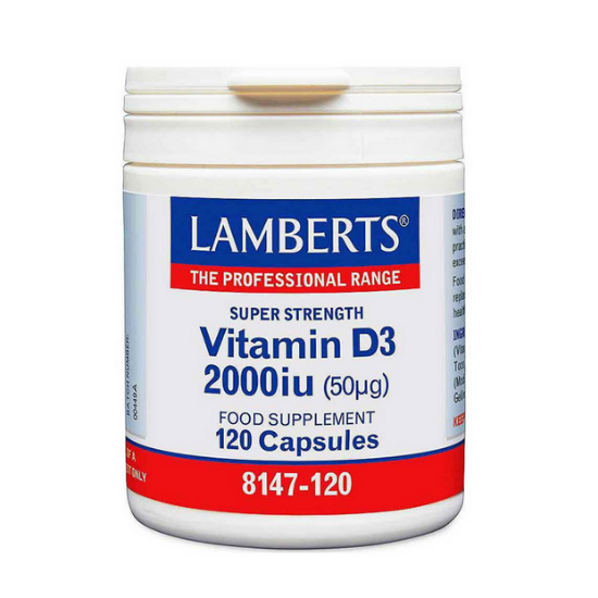 Εικόνα της LAMBERTS VITAMIN D3 2000IU (50MG) 120CAPS (8147-120)