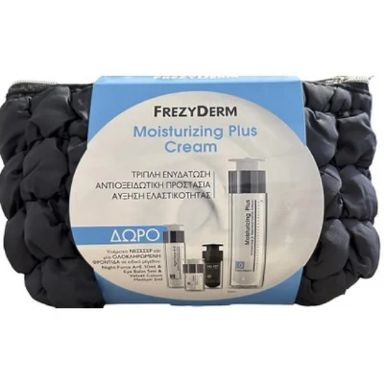 Εικόνα της FREZYDERM PROMO ΝΕΣΕΣΕΡ MOISTURIZING PLUS CREAM 50ML & NIGHT FORCE A+E 10ML & EYE BALM 5ML & VELVET COLORS MEDIUM 2ML